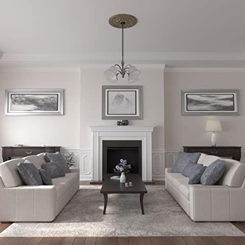 Ekena Millwork Ekena Millwork CM27SYMMC Sydney Ceiling Medallion, 27 3/4\"OD x 2\"P (Fits Canopies up to 5 3/4\"), Hand-Painted Mississippi Mud Crackle