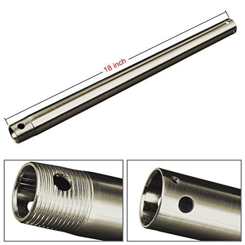 uxcell uxcell 18 Inch Standard Extension Downrod, NPT 3/4 Inch Steel Pendant Extended Rod, Antique Brass