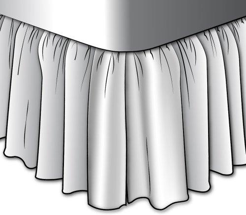 Close to Custom Linens Close to Custom Linens Gathered Bedskirt in French Country Suede Brown Ticking (15" Drop, Twin)