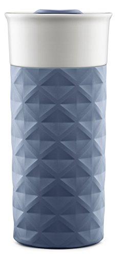 Ello Ello Ogden BPA-Free Ceramic Travel Mug with Lid, Evening Blue, 16 oz