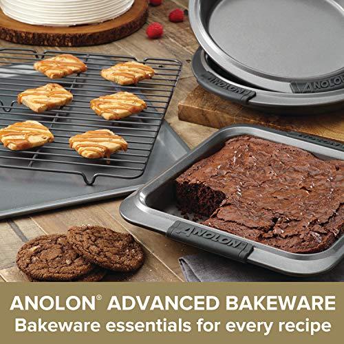Anolon Anolon Advanced Nonstick Bakeware with Grips, Nonstick Cookie Sheet / Baking Sheet - 14 Inch x 16 Inch, Gray,54717
