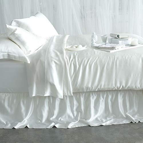 APRbedding APRbedding 1500 TC Hotel 1pc Flat Sheet + 1 Piece Fitted Sheet 22\" Deep Pocket Twin White Solid Premium 1500-Thread-Count Cotton 100% Egyptian