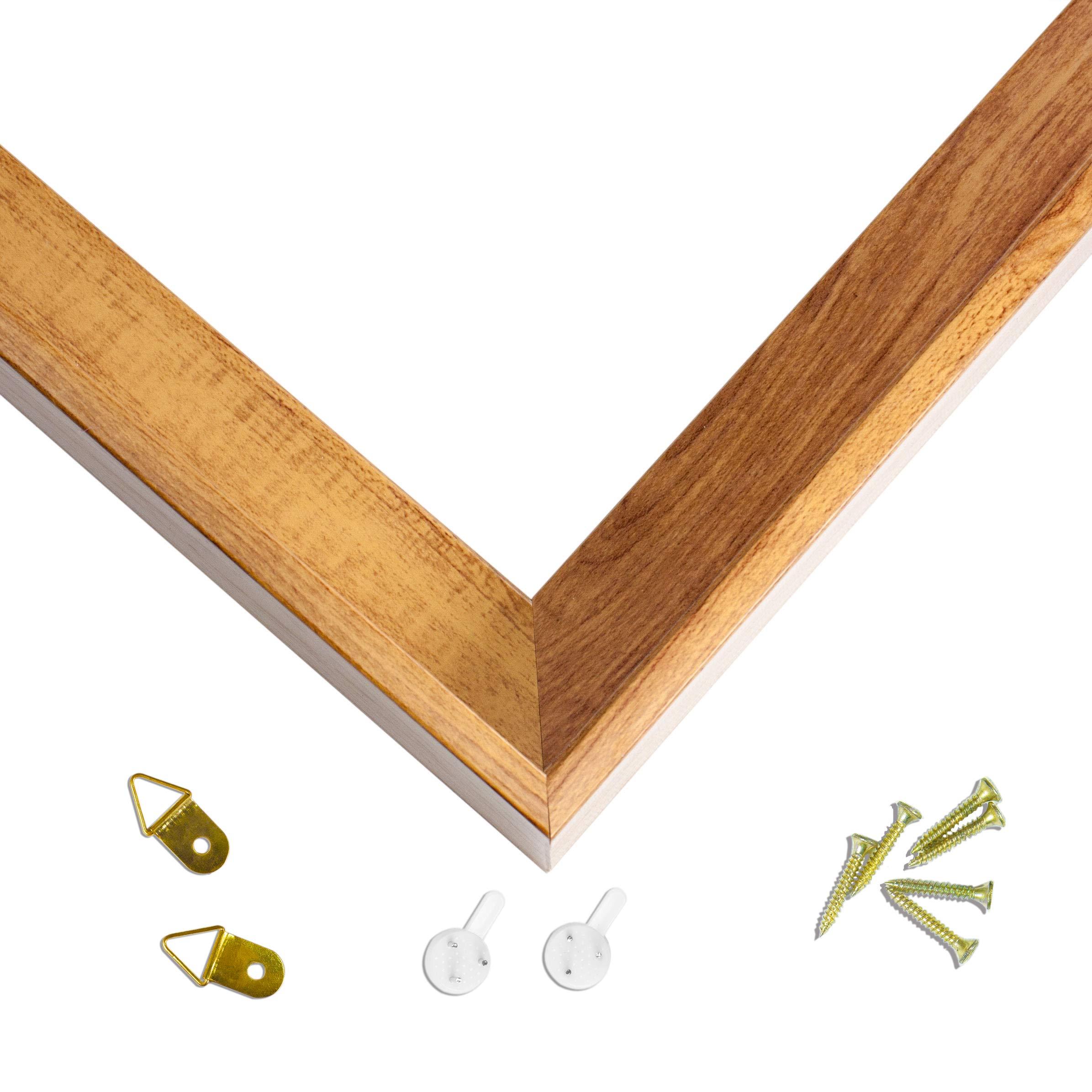 P&L ART. Canvas Floating Frame, Picture Wall Art Painting Frame for Finished Canvas Painting 1-1/4 Deep Picture Art Wall Decor. (Light Brown, 24x36)