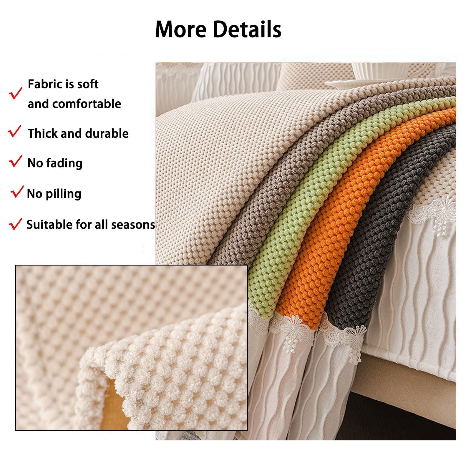 ITGRL Funny Fuzzy Pet Couch Covers for Sofa,Furniture Protector Sofa Cover for Dog Washable L Shape Sectional,Sofa Slipcovers for 3 Seat Cushion Couch,Sofa Covers for 3 Cushion Couch for Living Room,Beige(B