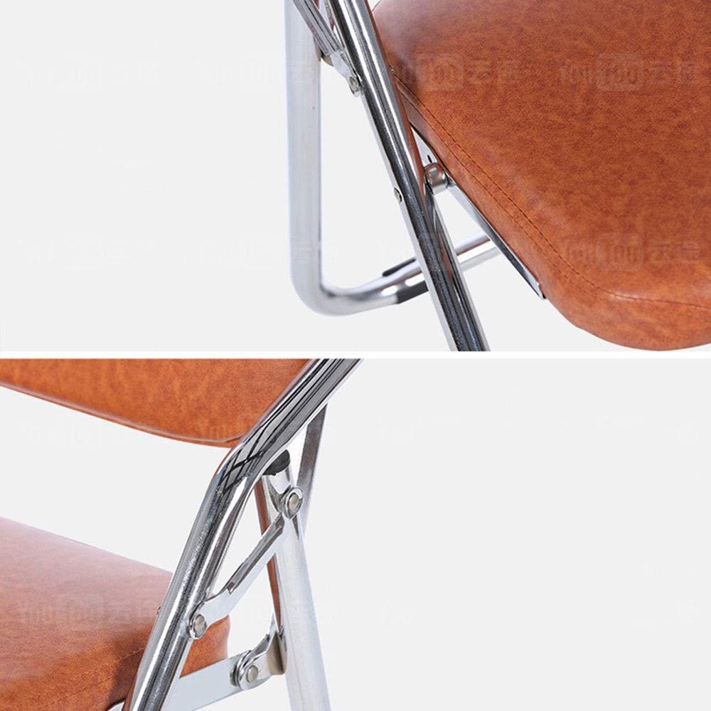 LINSANK LINSANK Furniture Folding Chairs Double Support Folding Chair Can Be Easily Used School Office Bedroom/Brown/53X46X86Cm