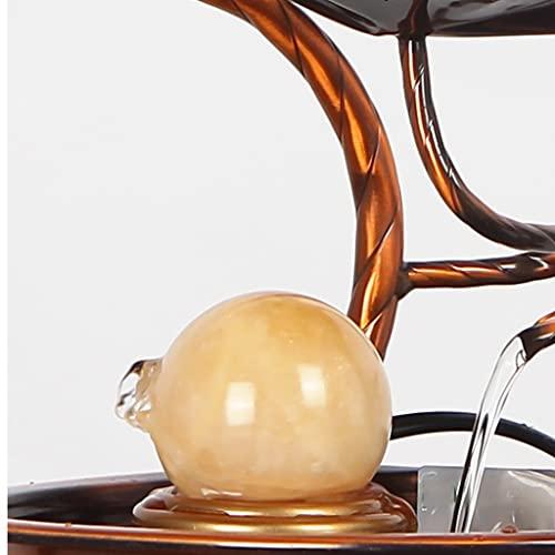 AMONG AMONG Tabletop Fountains Tabletop Fountain Copper Retro Water Fountain Desktop Waterfall Fountain Home Living Room Desktop Ornament Indoor Waterfall Feature