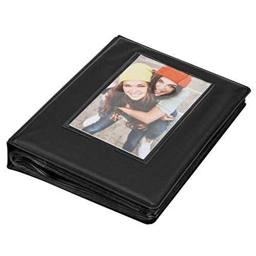 Zink Zink 2x3 Photo Album 64-Pocket Mini Photo Album w/ Transparent Window Cover for 2x3 ZINK Zero Ink Photo Paper Compatible with Kodak, Lifeprint, Polaroid, HP, Canon, Fujifilm 2x3\" Photos, Black