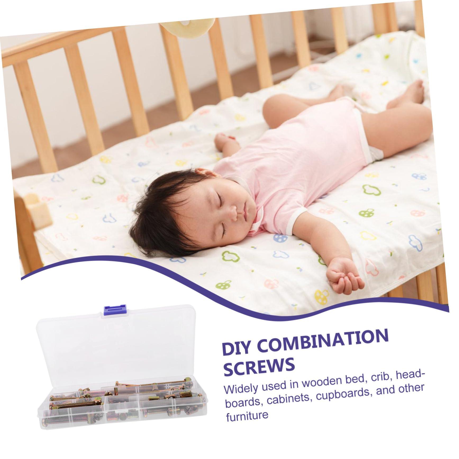 Veemoon Veemoon 1 Box Boxed Screws and Nuts Parts for Bolts Wood Bed Replacement Parts DIY Screws Barrel Nut Wood Bed Screws Replacement Wooden Bed Hardware Furniture Combination Bed Frame