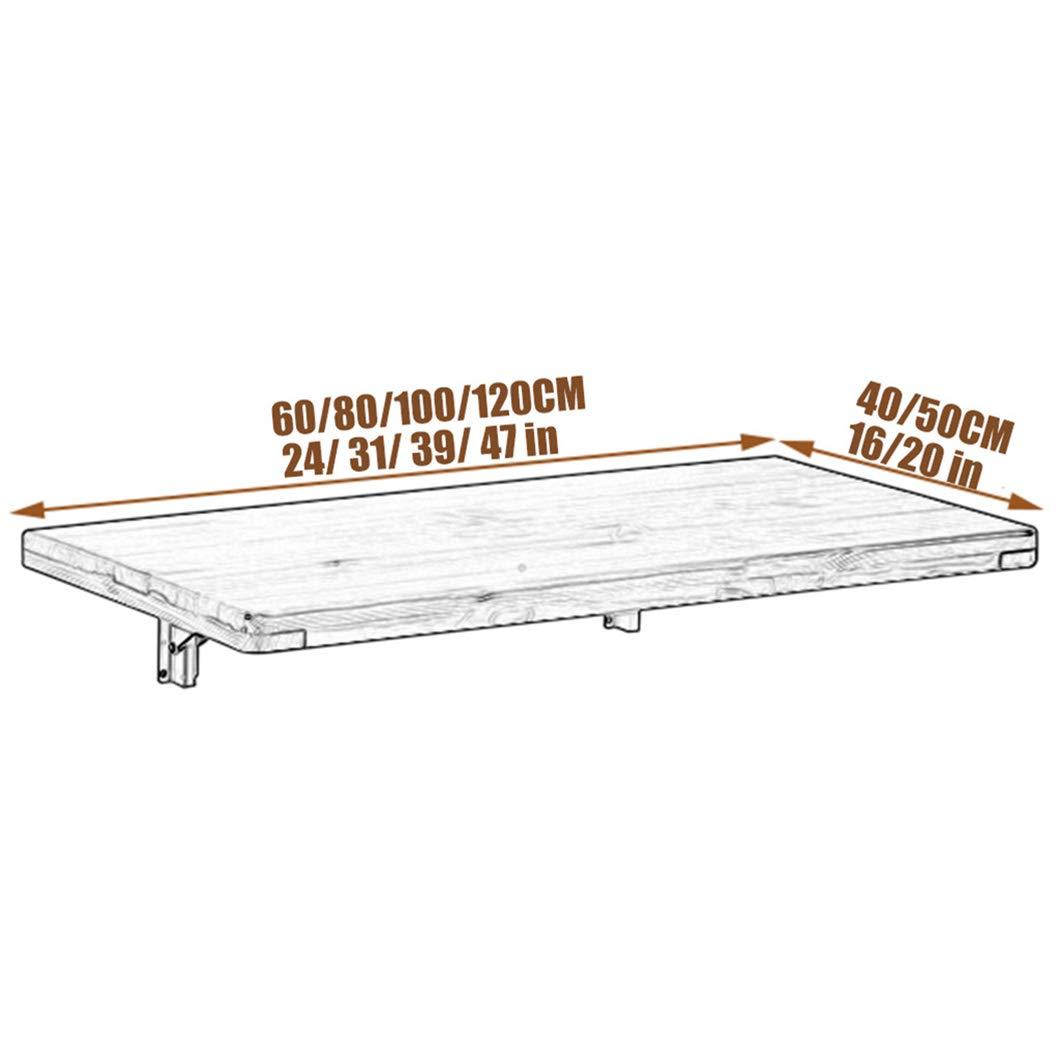 SYTH Wall-Mounted Drop-Leaf Table Folding Kitchen Dining Tables Desk,Workbench,for Study, Bedroom, Bathroom or Balcony, Pine