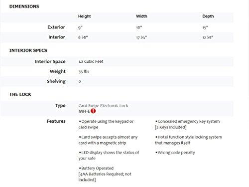 Mesa Safe Mesa Safe Company Model MHRC916E Residential and Hotel Electronic Burglary Safe, Cream