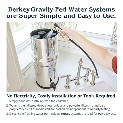 Berkey Travel Berkey Gravity-Fed Water Filter with 2 Black Berkey Elements–Enjoy Potable Water While Camping, RVing, Off-Grid, Emergencies, Every Day at Home