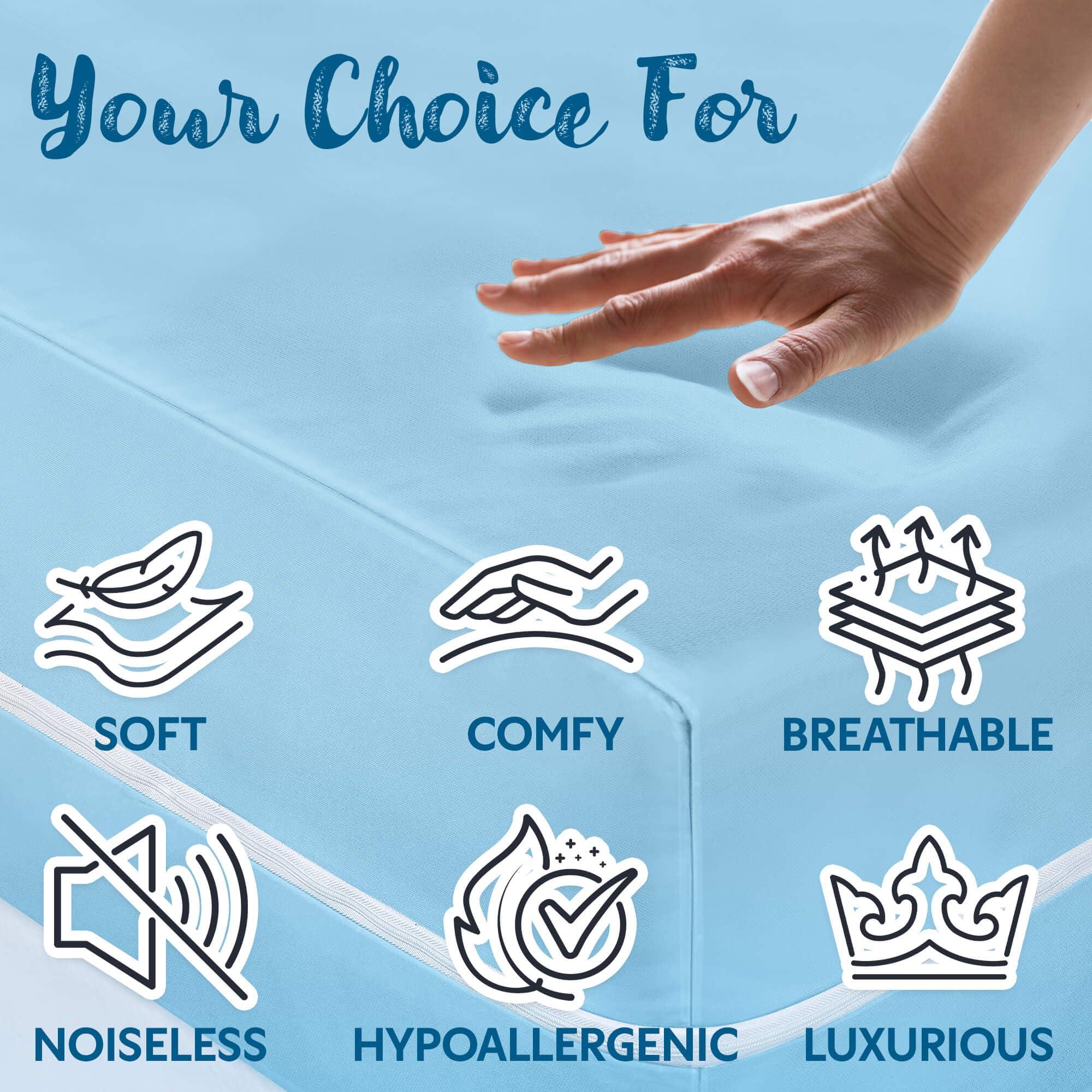 Guardmax Guardmax Premium Cot Size Zippered Mattress Encasement - Waterproof and Bed Bug Proof Mattress Protector - Protects Against Dust Mites, Bedbugs, Dust, Dirt, Stains, Spills, and Allergies.