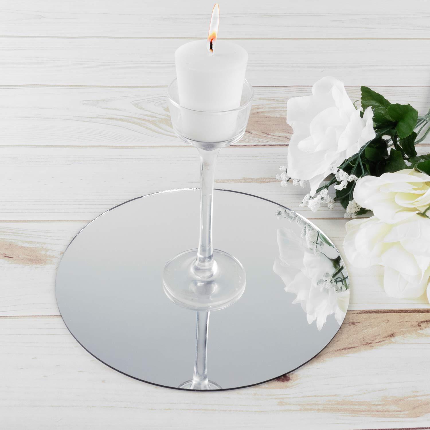 Super Z Outlet Super Z Outlet Round Mirror Wedding Table Centerpieces, 10 Pieces, 8\" Inches
