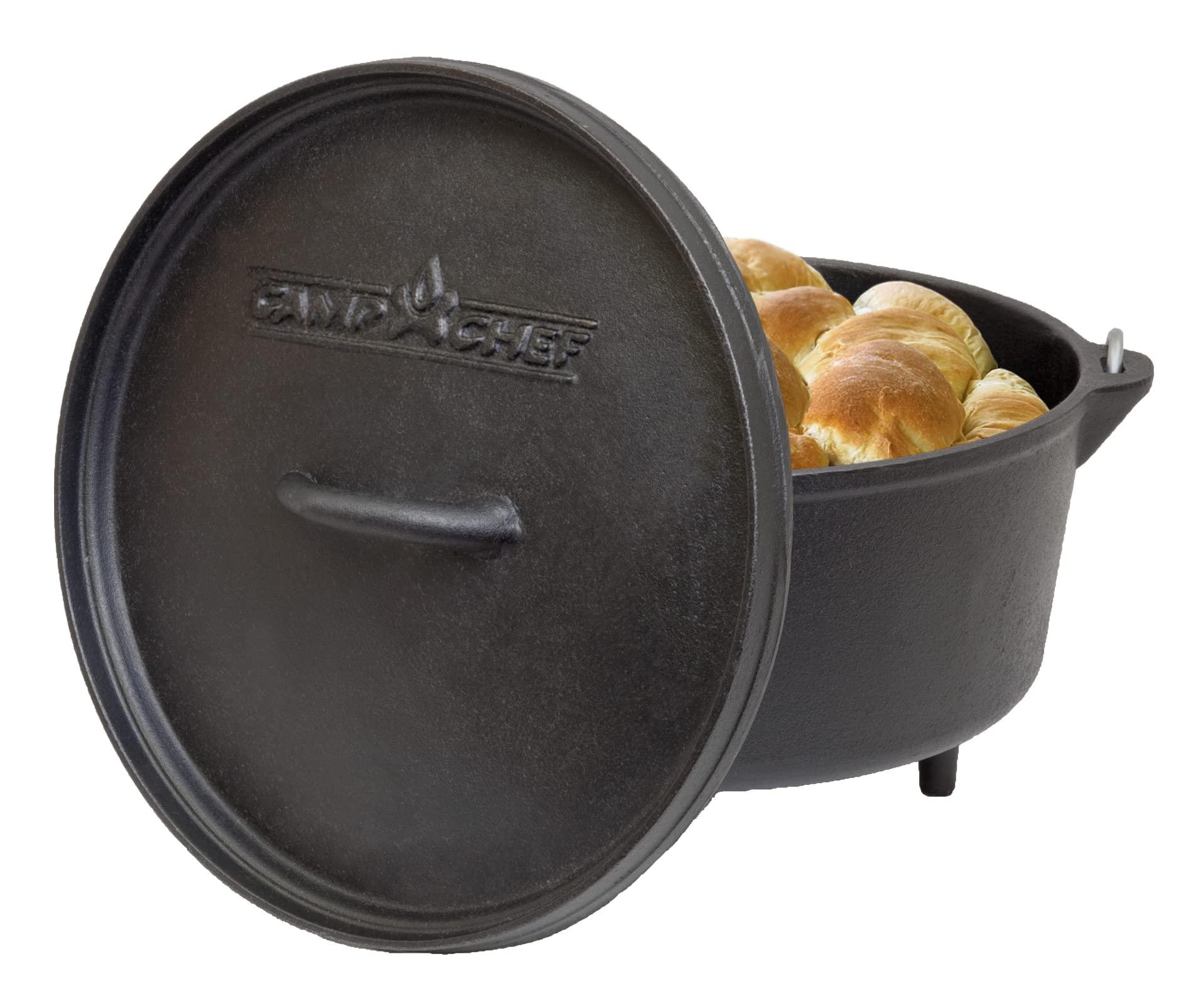 Camp Chef Camp Chef Classic Deep Dutch Oven - Cast Iron Dutch Oven Pot with Lid for Indoor & Outdoor Cooking - 12\" Dutch Oven - 8 Quarts