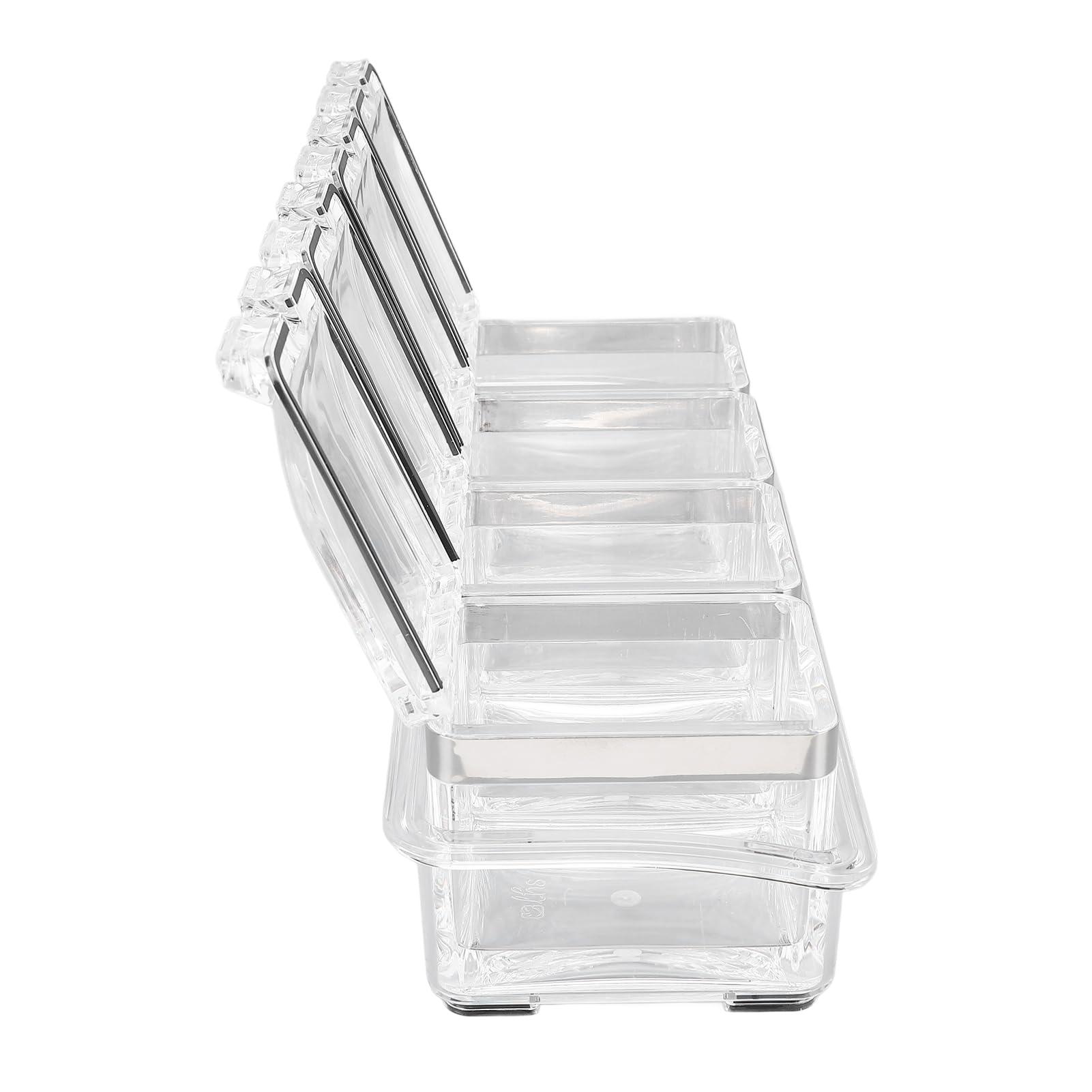 ZJchao ZJchao Clear Seasoning Rack Box Storage Container, Acrylic Organizer Jars with Spoons for Kitchen Modern Design Multipurpose Use