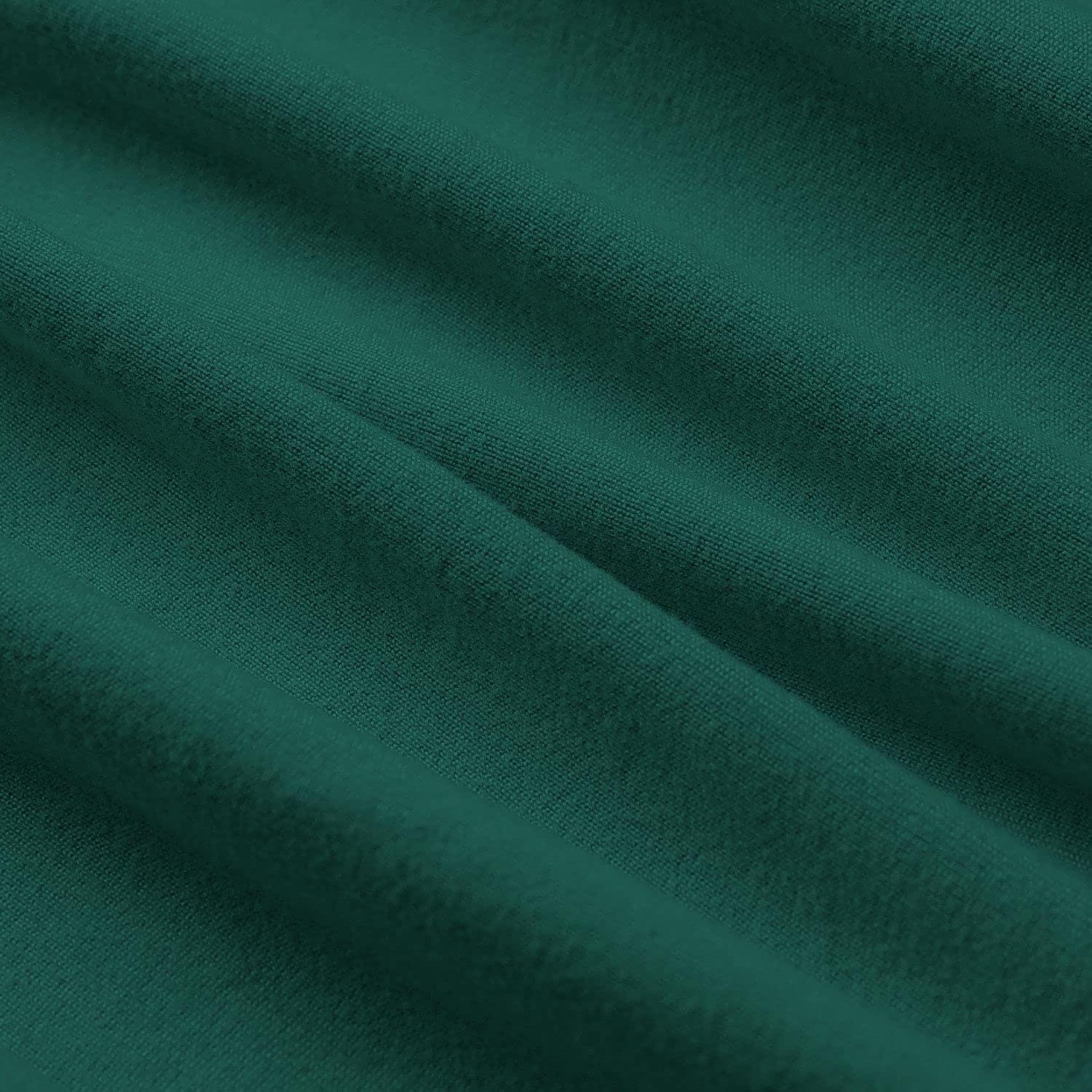 Yarns of Cotton Box Spring Cover Queen XL Size, Elastic Fabric Wrap Around 4 Sides Bed Skirt, Ultra Soft & Wrinkle Free, Sleek Alternative Replacing Bedskirts for Hotel/Home, Fits Box Springs up to 6\", Teal Green