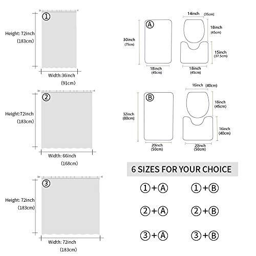 Libaoge 4 Pcs Shower Curtain Set Include Non-Slip Bath Rug Toilet Lid Cover Contour Mat Waterproof Bath Curtain Hpapy Easter Rabbit Bunny Eggs Flower for Bathroom Decor