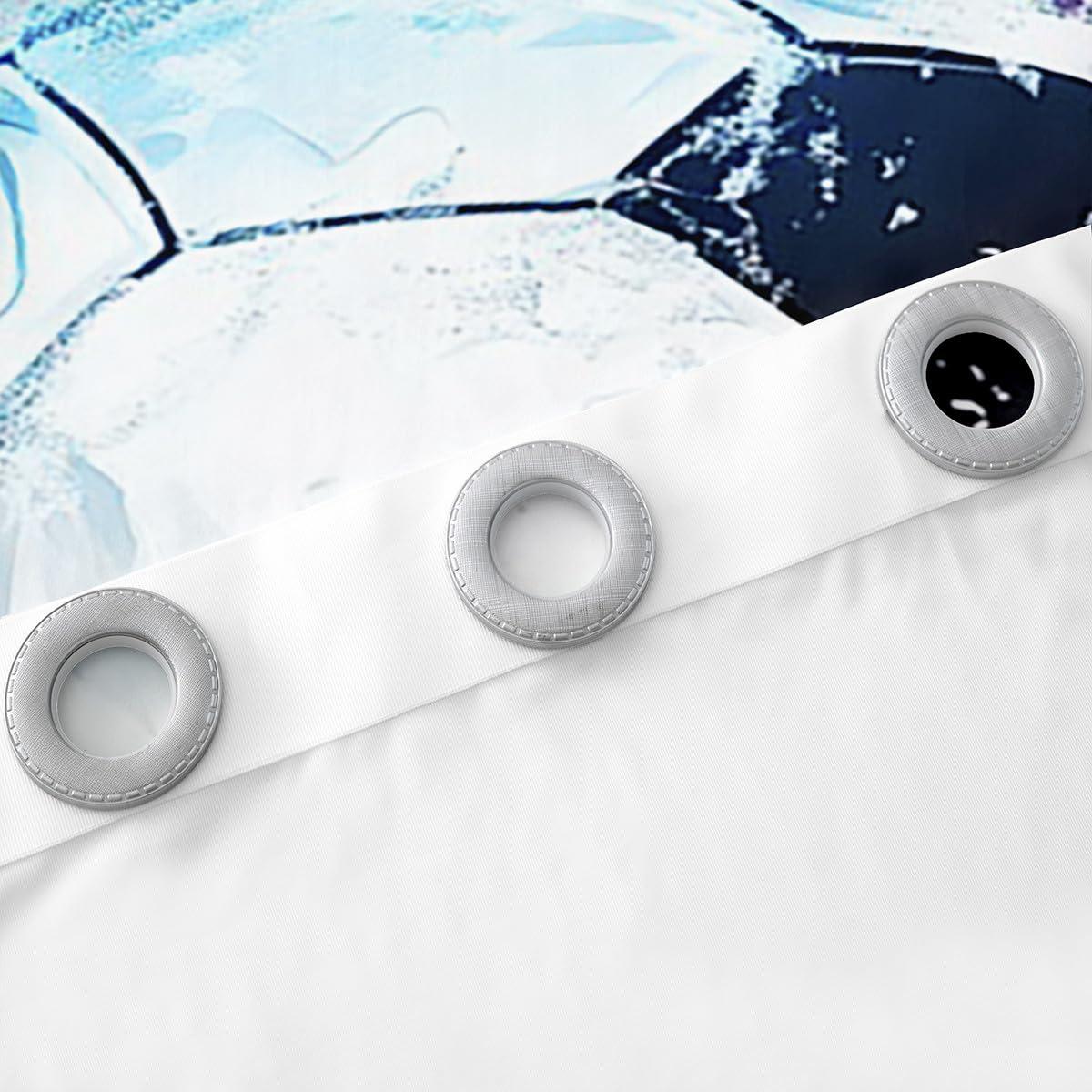 Erosebridal Football Curtains For Boys, Soccer Window Curtains, Sports Games Bedding Set For Kids Teens Adult Men, Camouflage Ice And Fire Thermal Insulated Window Drapes For Living Room Decor, Purple 42"Wx84"L