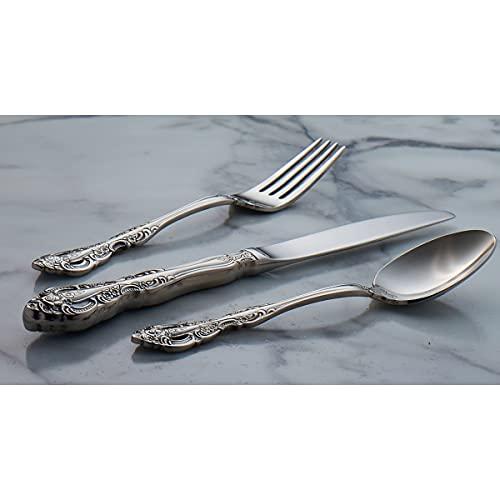 Oneida Oneida Michelangelo Fine Flatware Dinner Fork, Set of 4 , 18/10 Stainless Steel, Silverware Set, Dishwasher Safe