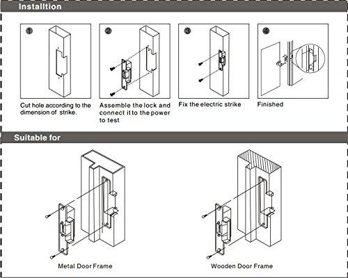 MENGQI-CONTROL MENGQI-CONTROL Failure Secure ANSI Standard Heavy Duty Electric Strike Lock for North American Door 1000kg Holding Force for Wooden Metal PVC Door