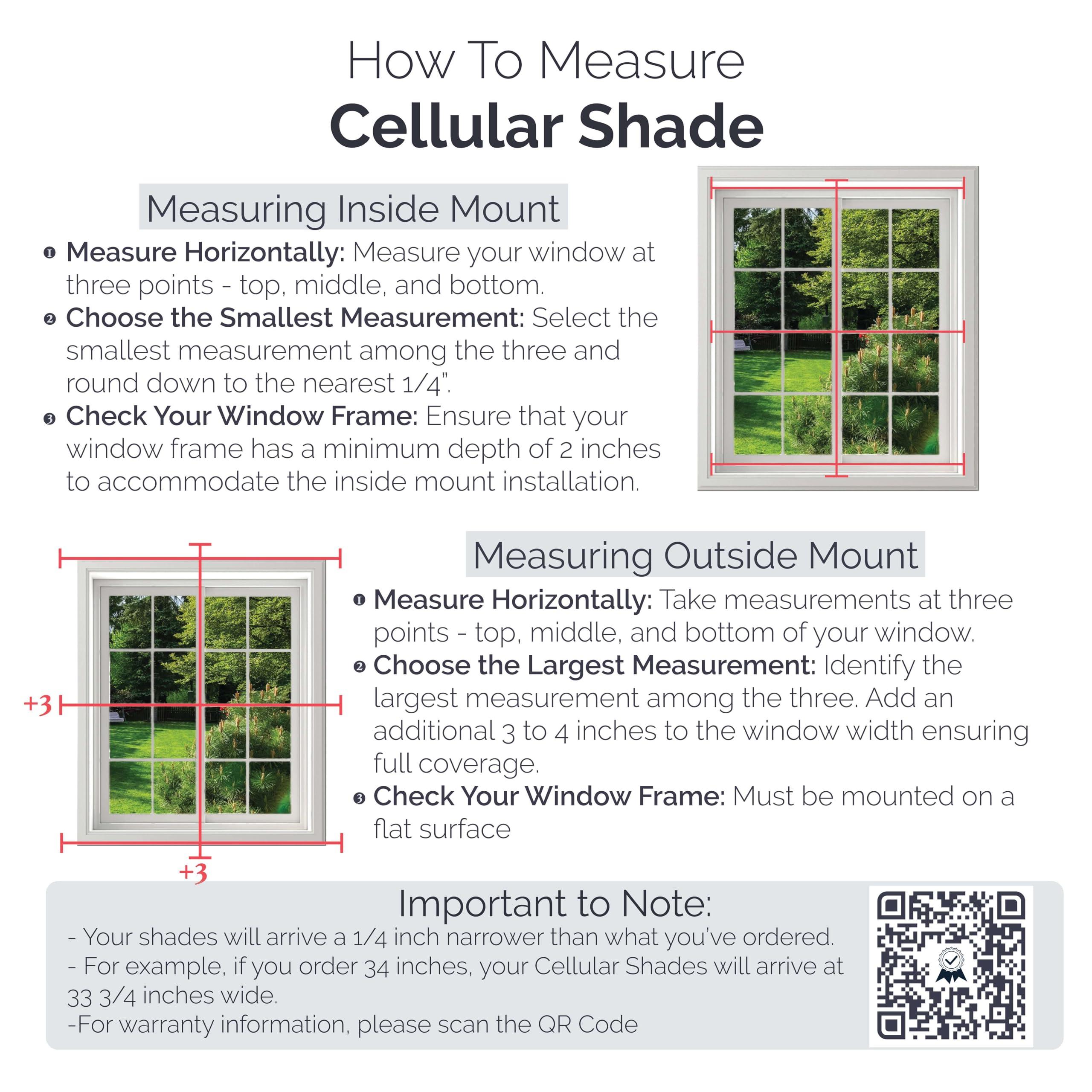 Linen AVENUE Linen Avenue Cordless Cellular Day/Night Shade 42 1/4 W x 48 H, White (Arrives 1/4" Narrower)