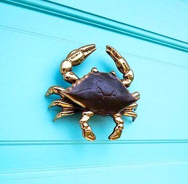 Michael Healy Crab Door Knocker - Brass (Standard Size)