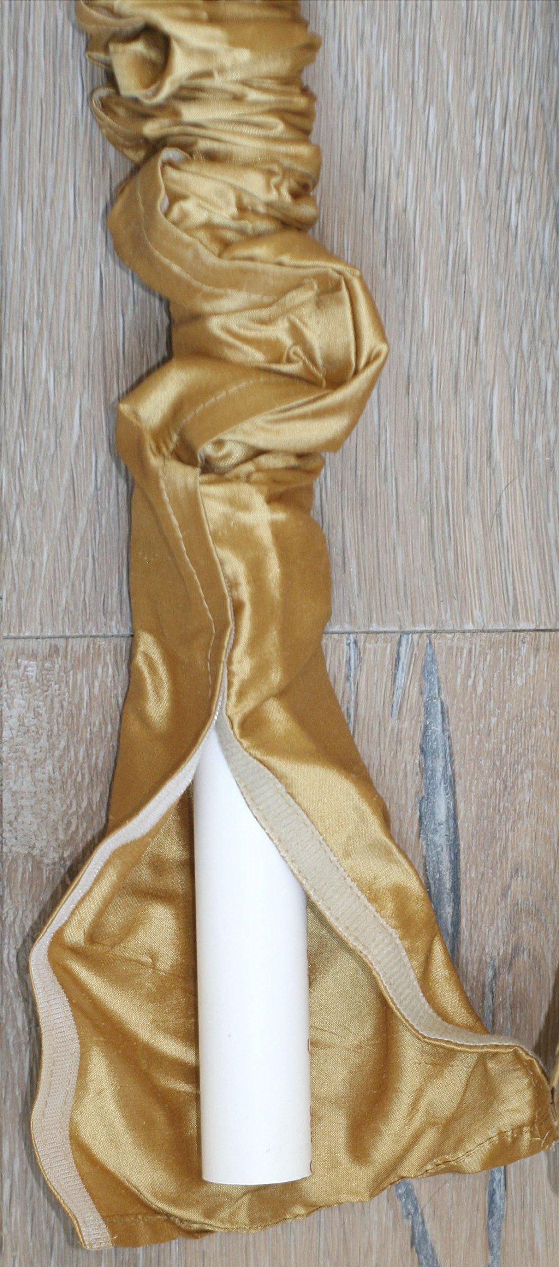 Designer Cords from Collections by Design Bone 100% REAL Silk Chandelier Chain Cover Velcro Closure 6 ft long