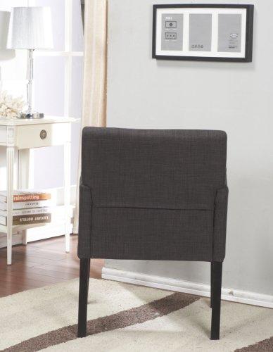 King's Brand King's Brand Black Fabric with Black Finish Wood Legs Accent Arm Chair