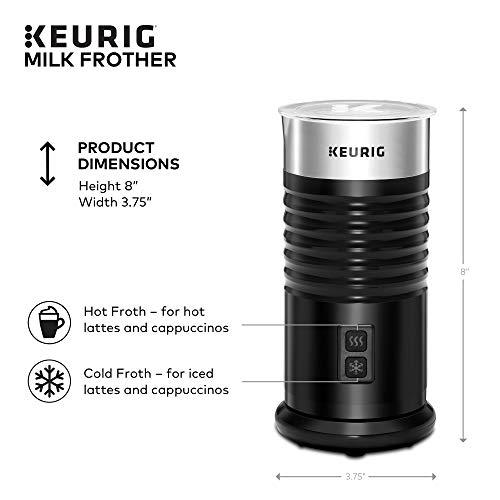 Keurig Keurig K-Mini Single-Serve K-Cup Coffee Maker, Black and Keurig Standalone Milk Frother, Black