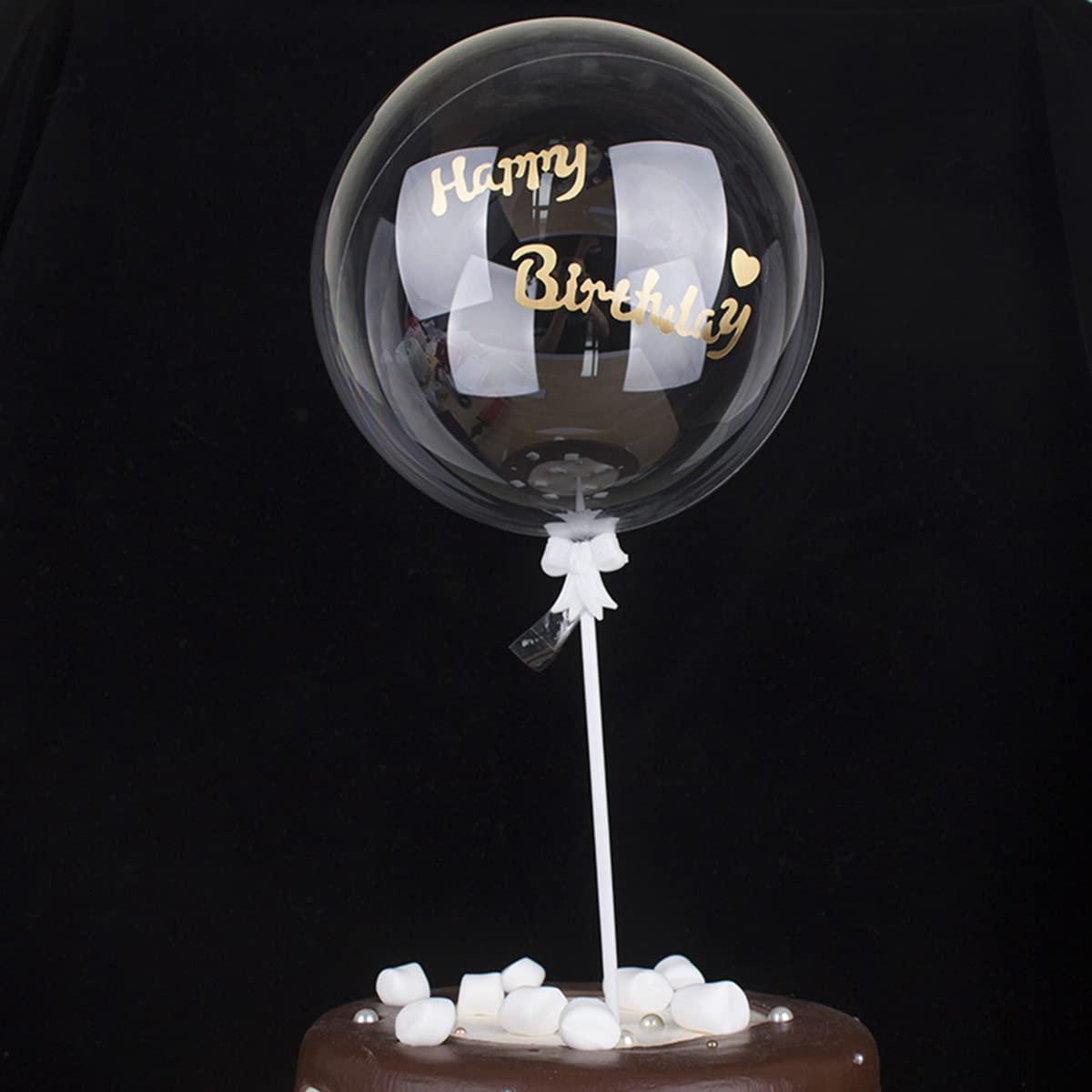 RUIFAR 8 Inch Clear Bubble Balloons, Mini Bobo Balloon Transparent Round Balloon for Christmas Wedding Birthday Party Decorations Supplies (100pcs)