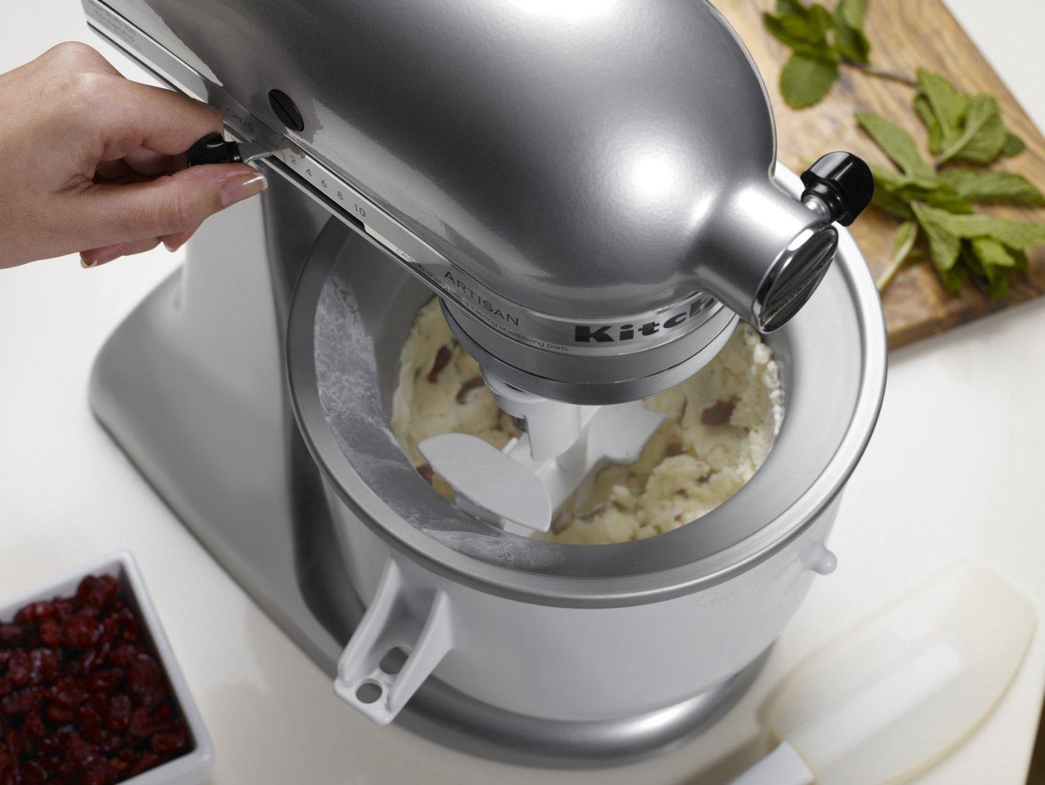 KitchenAid KitchenAid Ice Cream Maker Attachment - Excludes 7, 8, and most 6 Quart Models, Fits 5 to 6 quart Mixers