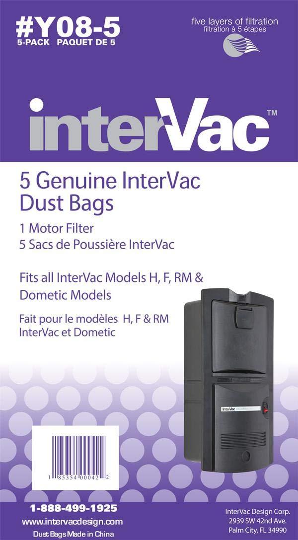 INTERVAC Intervac 5-pack Dust Bags and Exhaust Filter Y08-5