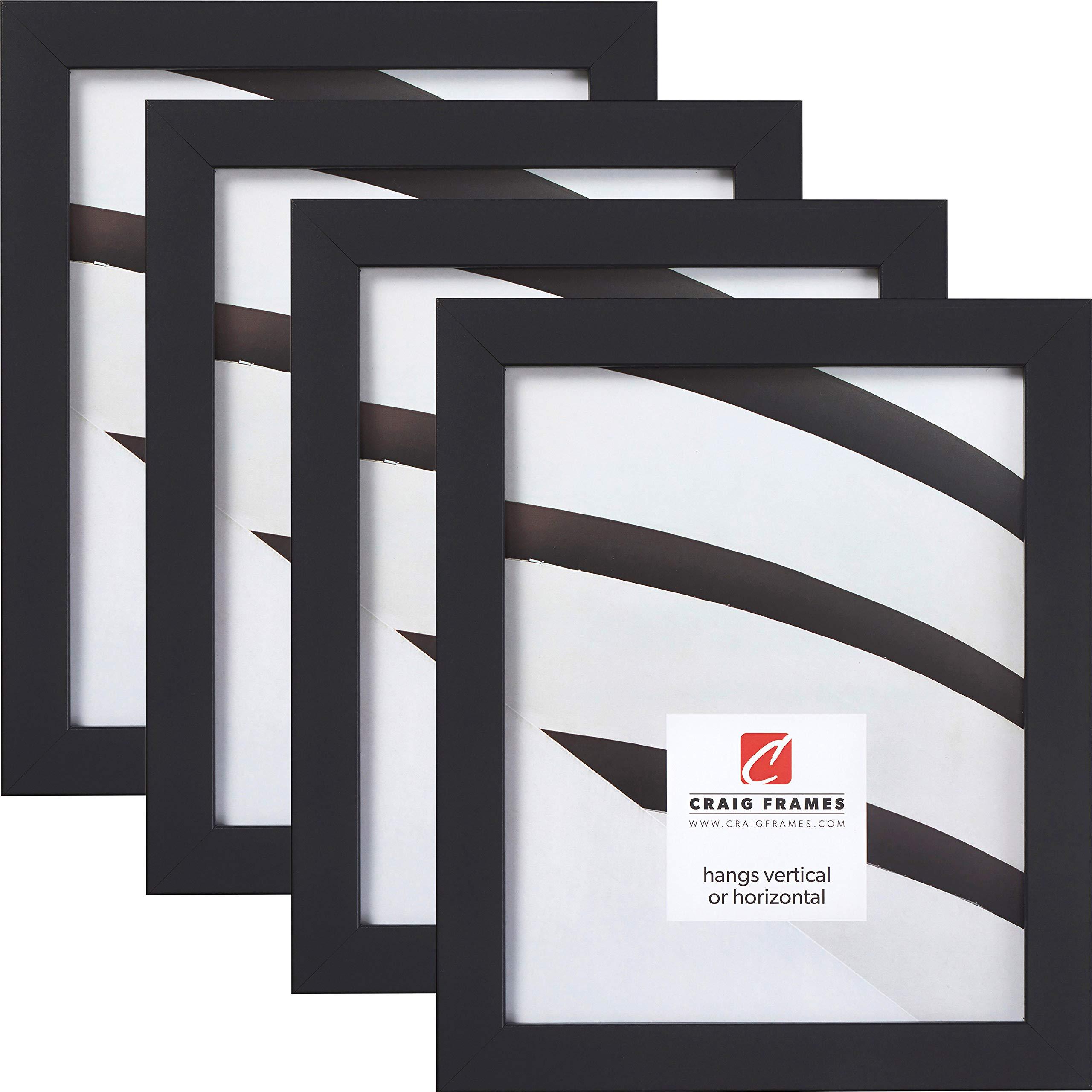 Craig Frames Craig Frames Essentials, Modern 1 Inch Picture Frame, 24 x 36 Inch, Black, Set of 4