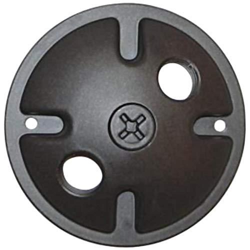 Satco Satco 60-676 2-Light Die Cast Mounting Plate; Dark Gray