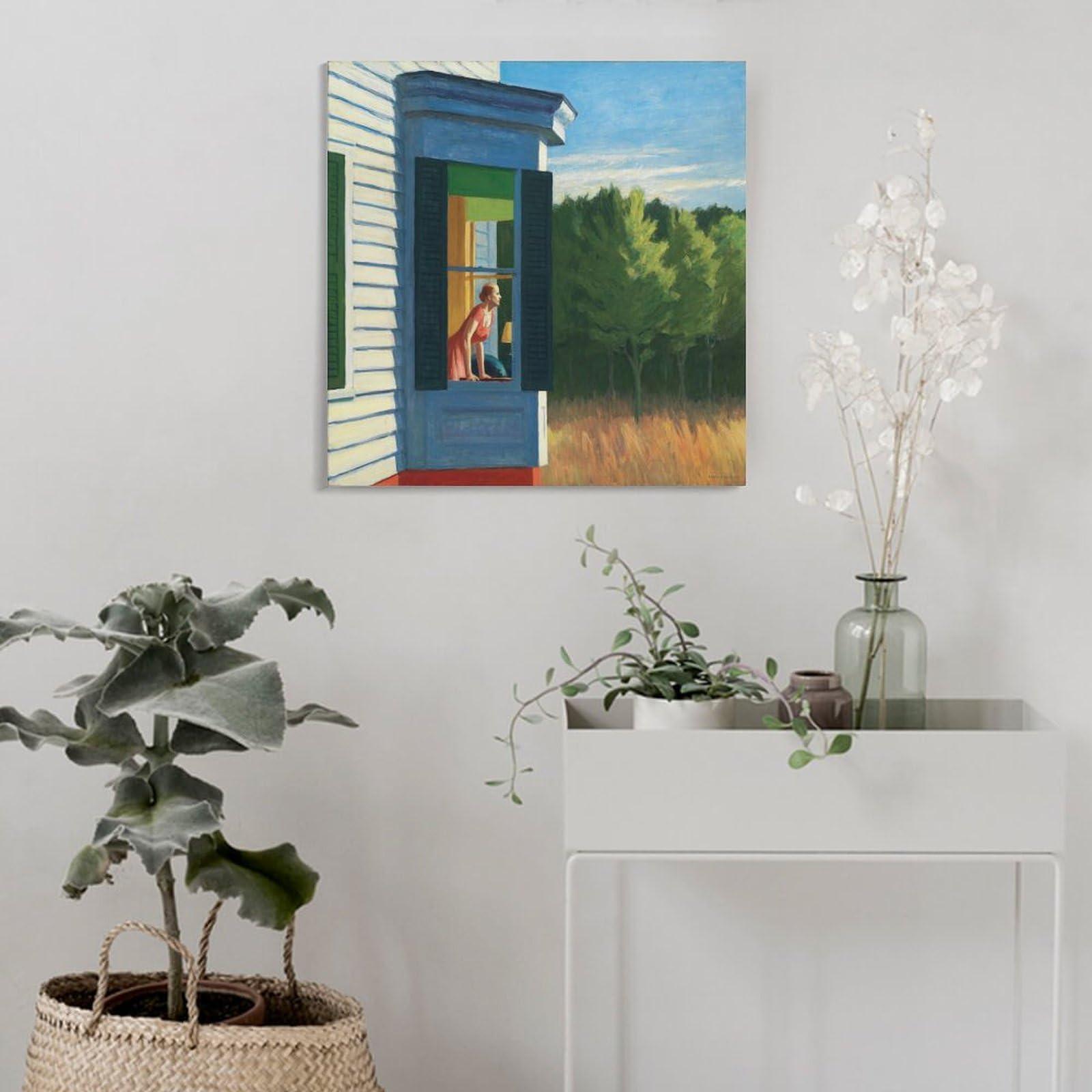 Generic Edward Hopper Prints - Cape Cod Morning Wall Art Poster Wall Art Picture Frame Painting Poster Canvas Print Posters Artworks Bedroom Living Room Decor 20x20inch(50x50cm)