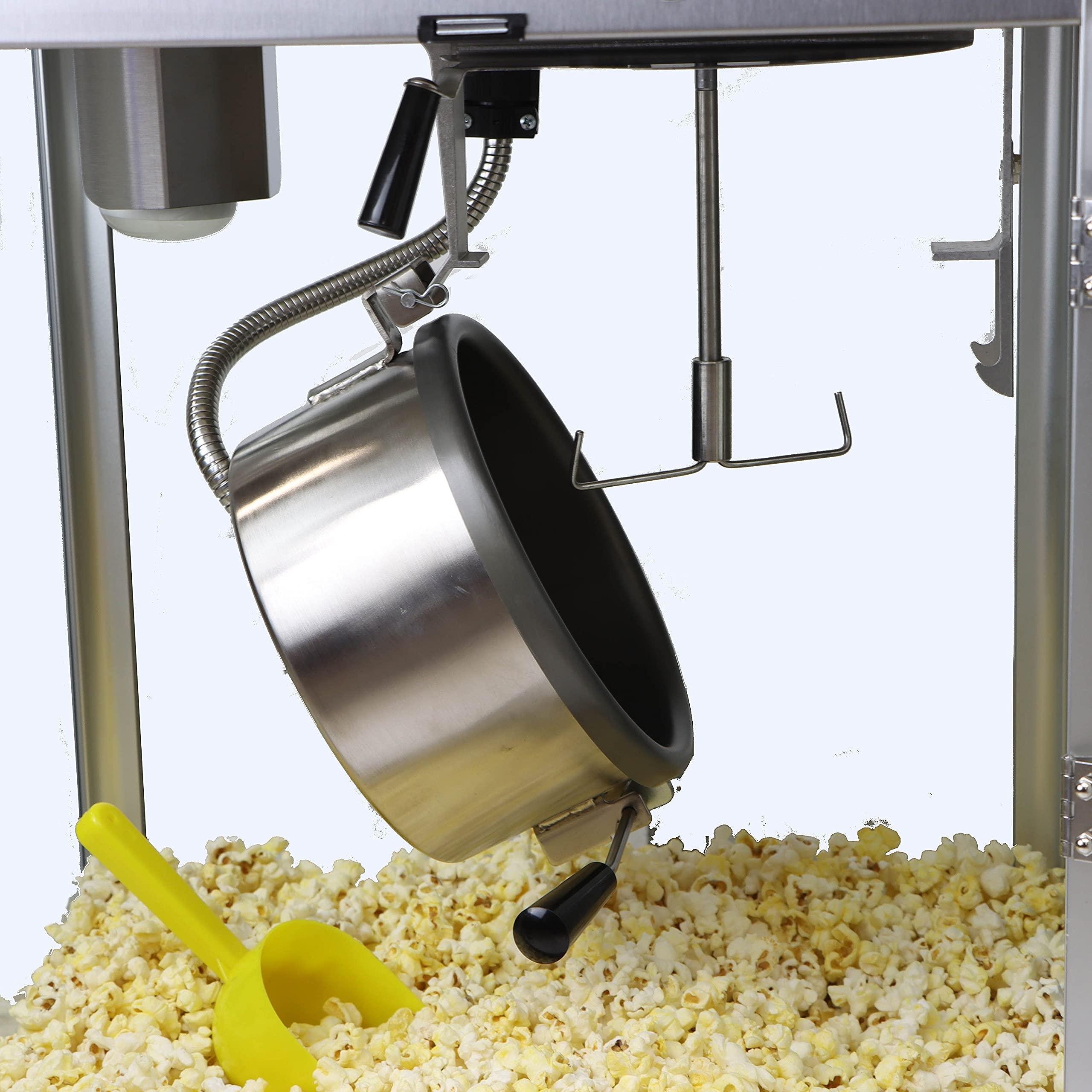 Paragon Paragon 1911 Style Pop 8 Ounce Black & Chrome Popcorn Machine for Professional Concessionaires Requiring Commercial Quality High Output Popcorn Equipment