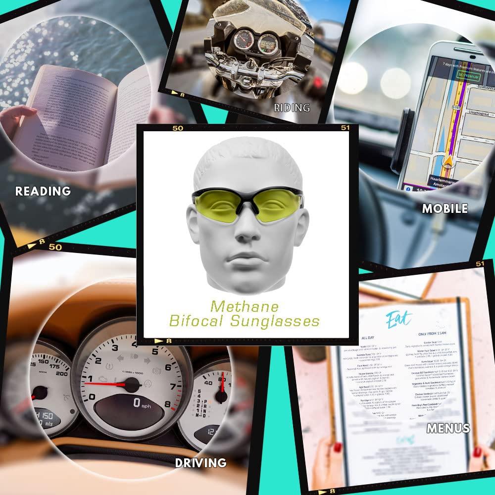 proSPORT proSPORT Safety Bifocal Glasses Yellow Lens +2.00 z87 Semi Rimless Night Driving for Men and Women