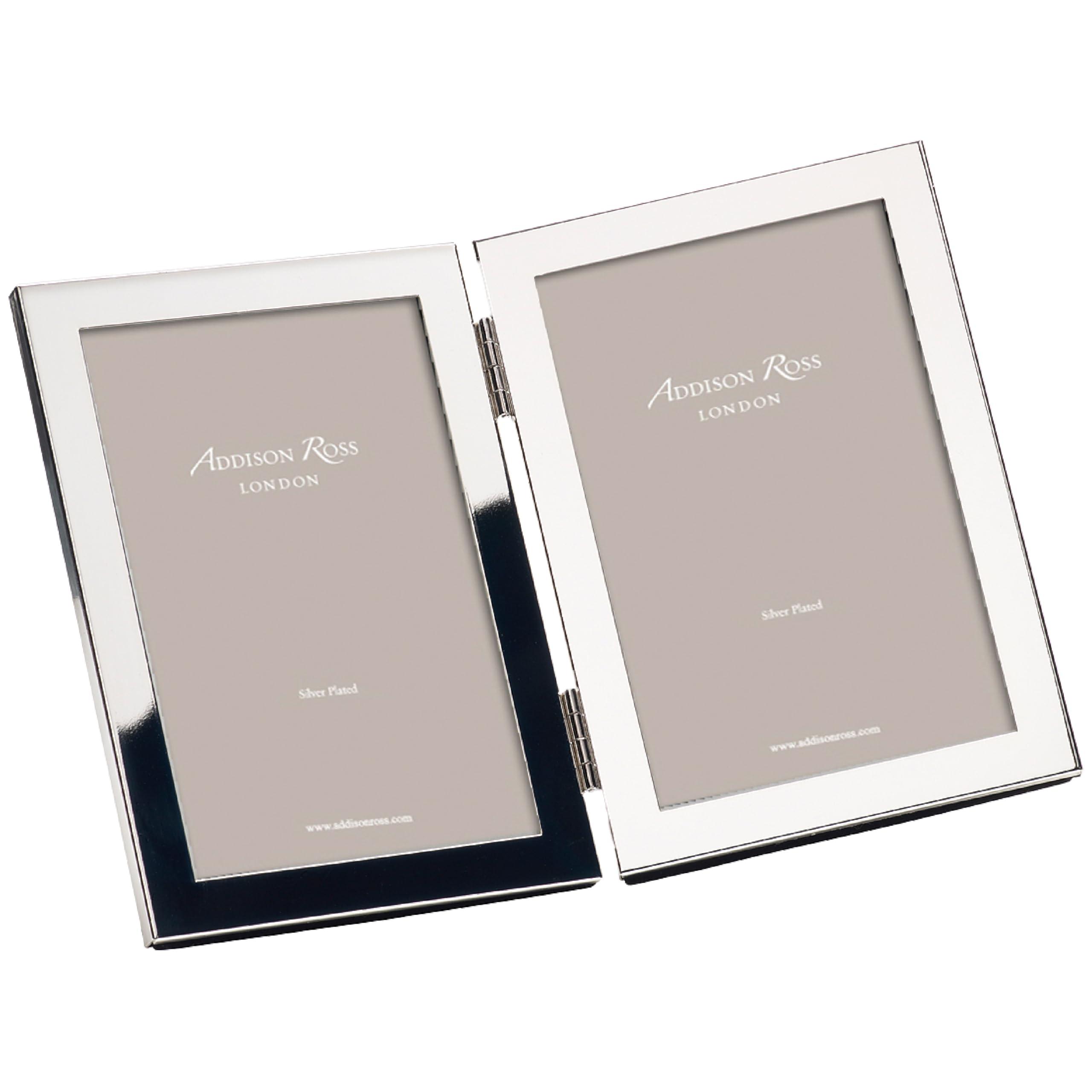 Addison Ross Addison Ross, Double Photo Frame, 5x7, Silver Plate, 5 x 7 Inches