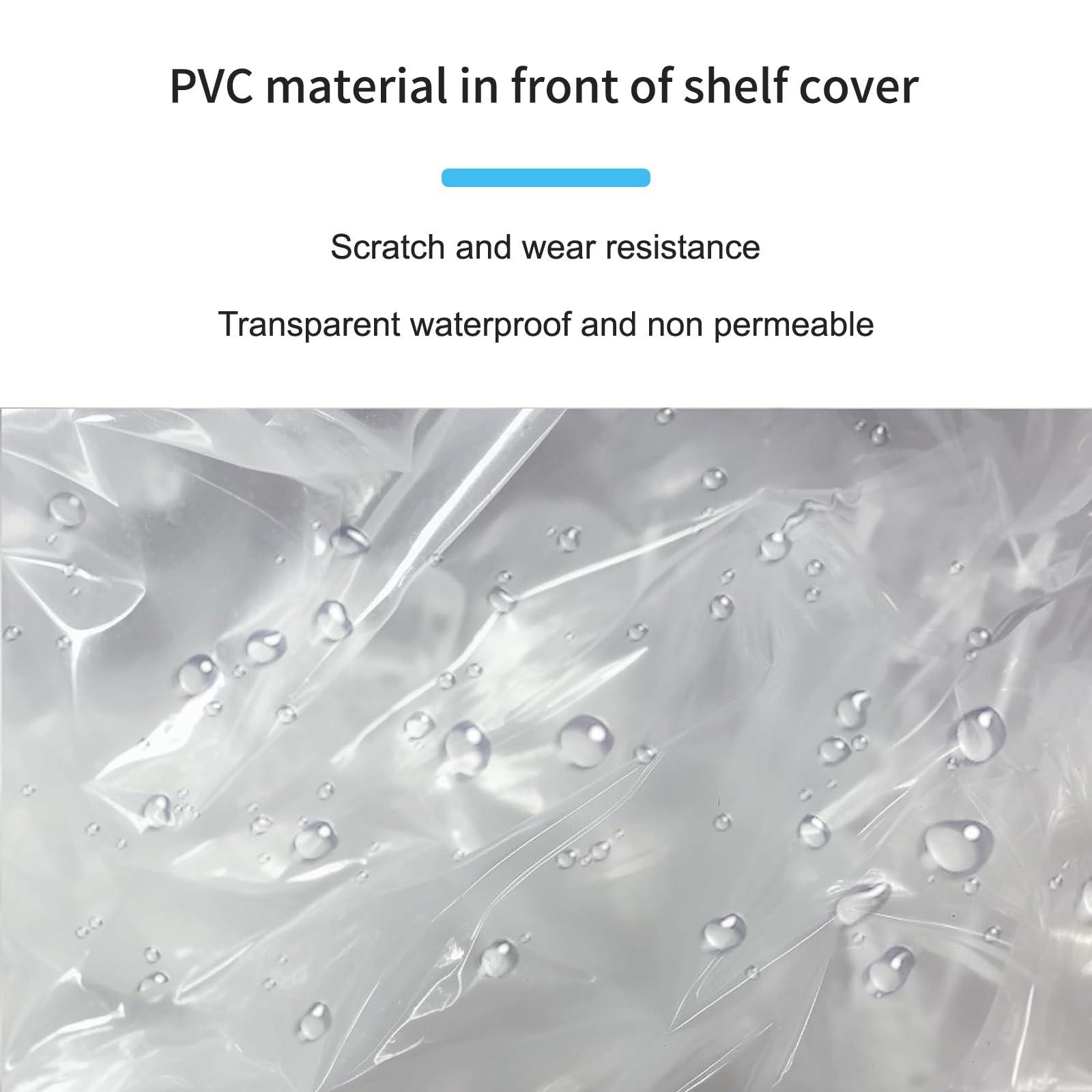ZYSUOR ZYSUOR Shelf Cover Wire Rack Cover Shelving Cover, dustproof, Waterproof, Sunscreen, Front Transparent Panel Design for Easy Viewing, Suitable for 48" Lx24 Dx72 H (Cover only)