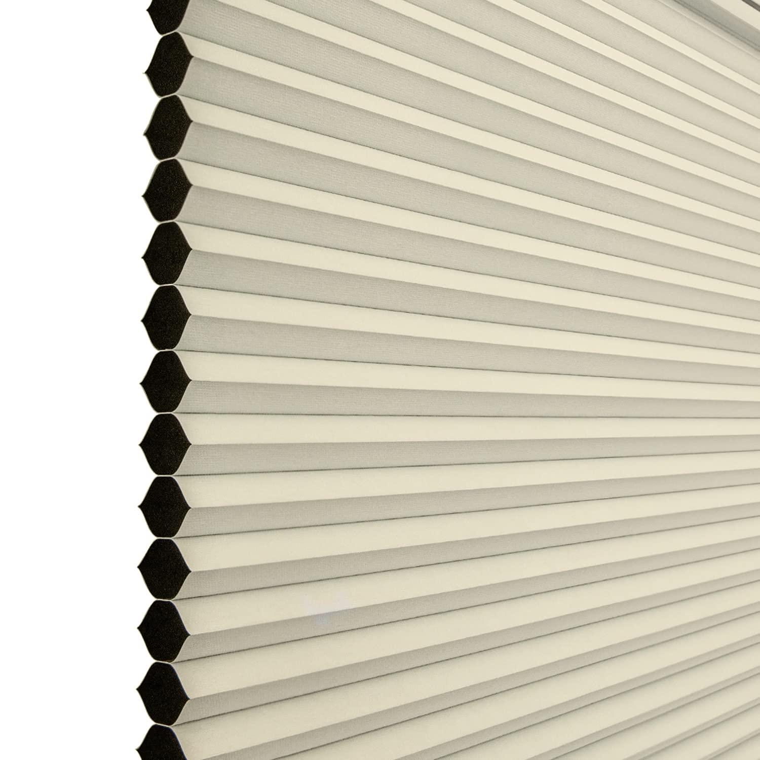 CHICOLOGY CHICOLOGY Cellular Shades, Top Down Bottom Up Shades, Custom Blinds for Windows, Window Shades for Home, Blackout Shades, Window Coverings, Cellular Blinds, Buttercream (Blackout), 22.75" W x 48" H