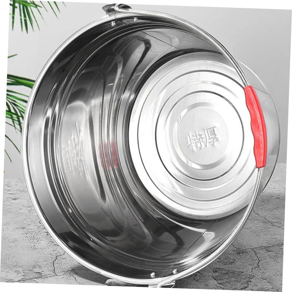 Cabilock Cabilock Ash Bucket with Lid Stainless Steel Fire Pit Ash Pail Large Capacity Outdoor Coal Bucket for BBQ