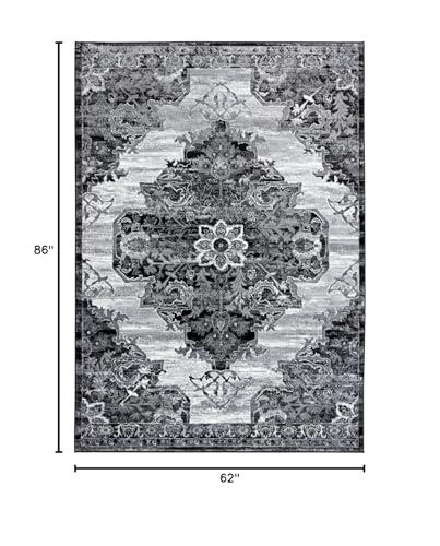 LUXE WEAVERS LUXE WEAVERS Magnolia Oriental Gray 5x7 Area Rug