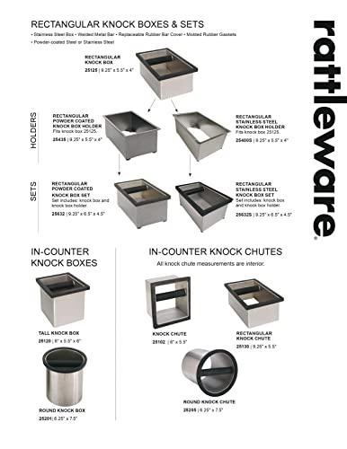 Rattleware Rattleware Stainless Maple Holder Knock Box - Perfect for Home, Cafe, Restaurant, Hotel, Office, or Commercial Establishment - Heavy Duty Knock Box Trusted By Baristas Worldwide (6 x 5.5 x 4)