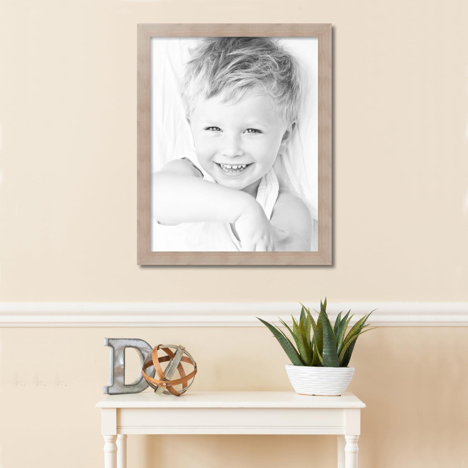 ArtToFrames ArtToFrames 22x28 Inch White Picture Frame, This 1.75 Inch Custom Wood Poster Frame is Clear Stain - Comes with Foam Backing 3/16 inch and Regular Acrylic (FBPL82223-102-22x28)