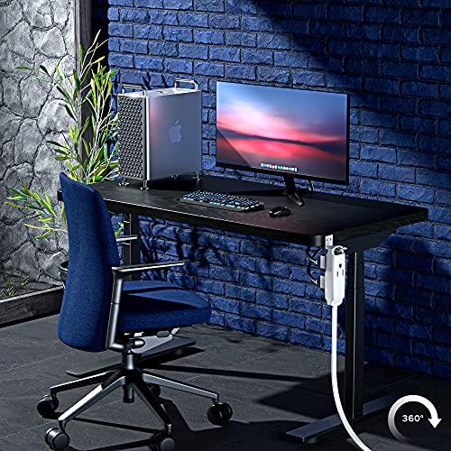 Maximm Maximm Cable 10 Ft 360° Rotating Flat Plug Extension Cord / Wire, 16 AWG Multi 3 Outlet Extension Wire, 3 Prong Grounded Wire - White - UL Certified