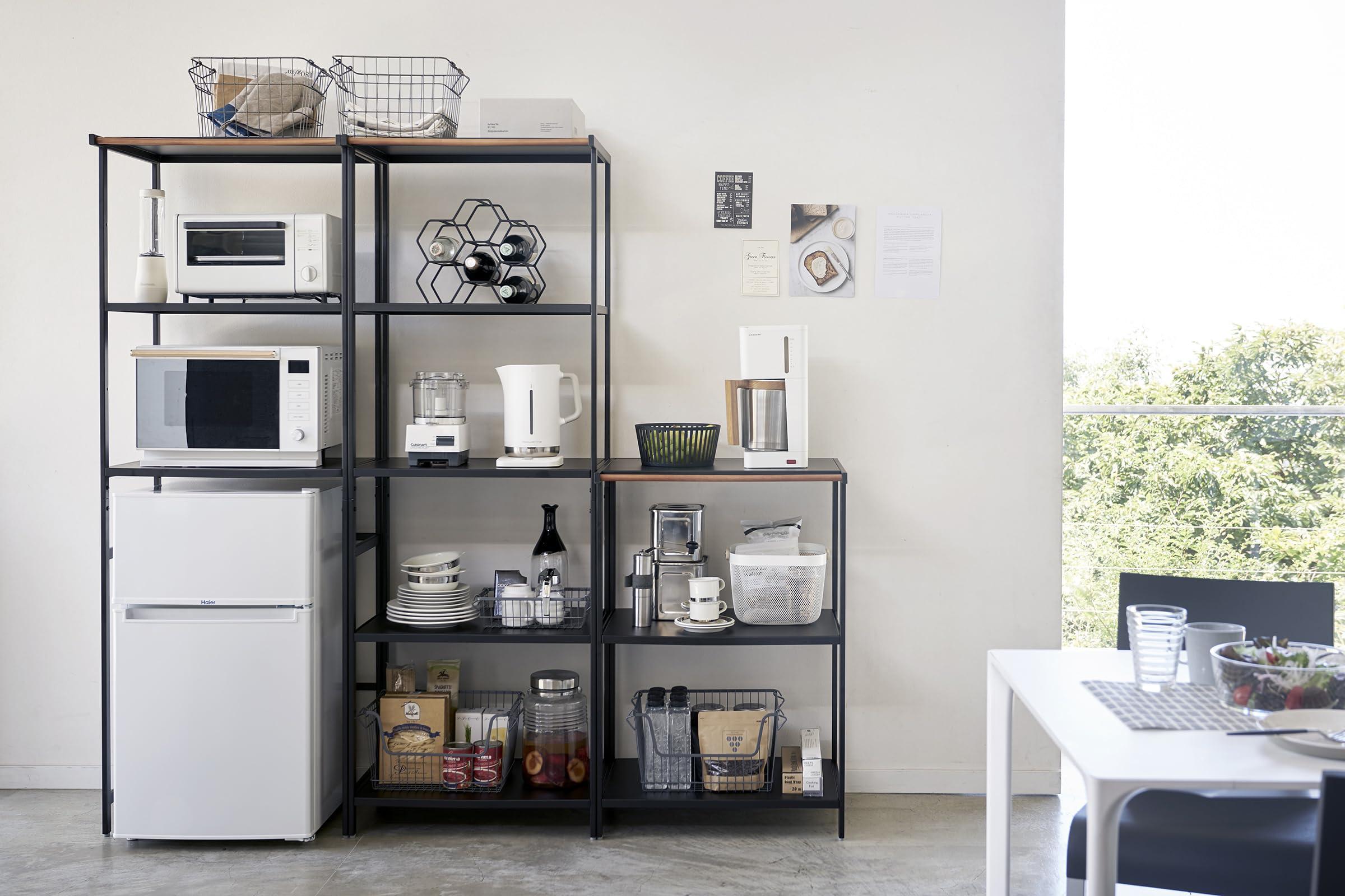 YAMAZAKI Yamazaki Home Tower Kitchen Appliance Storage Rack Metal Shelving Unit - Standing Organizer Heavy Duty Shelves - 35-Inch, 35" - Steel