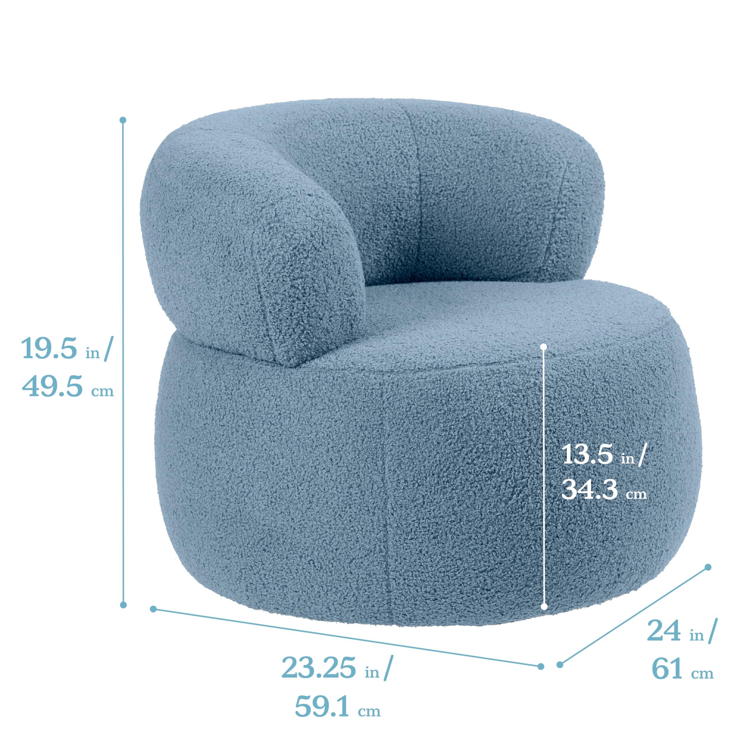 ECR4Kids ECR4Kids Sophie Accent Chair, Kids Furniture, Peacock Blue