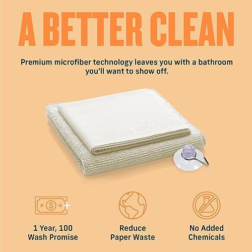 E-Cloth E-Cloth Microfiber Cleaning Cloth Shower Kit - Microfiber Cloths for Cleaning Bathrooms - Washable, Reuseable Cleaning Cloths with 100 Wash Guarantee - 1 Pack