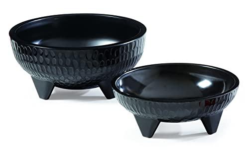GET G.E.T. MOJ-801-BK-EC 4 oz. 4\" Black Break Resistant Round Molcajete Bowl (Pack of 12)