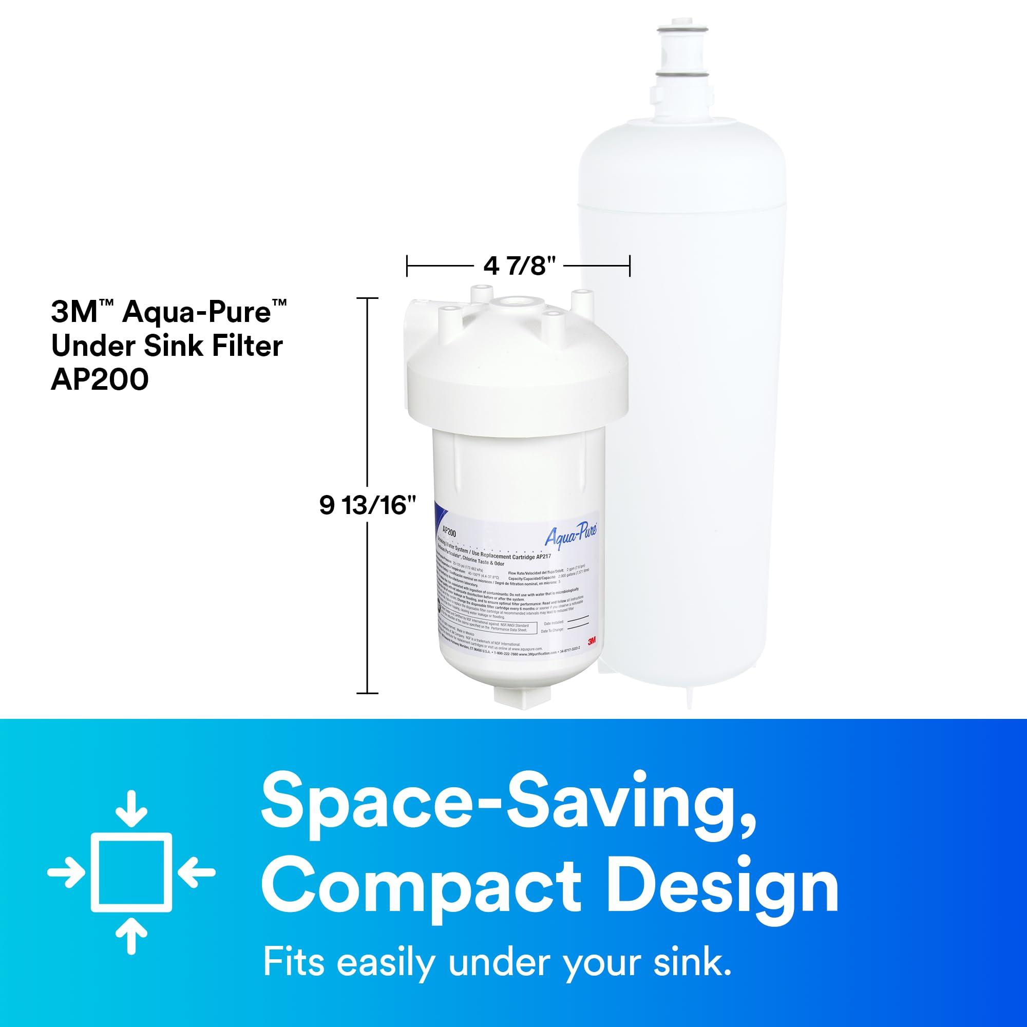 Aqua-Pure 3M Aqua-Pure Under Sink Water Filter System AP200, Full Flow